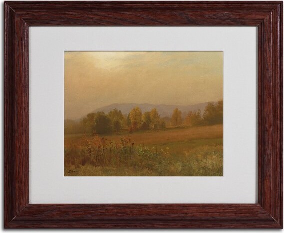Trademark Fine Art -Albert Bierstadt 'Autumn Landscape' Matted Framed Art