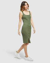 Thumbnail for your product : Oxford Women's Green T-Shirt Dresses - Robbie Knitted Stretch Dress - Size One Size, 12 at The Iconic