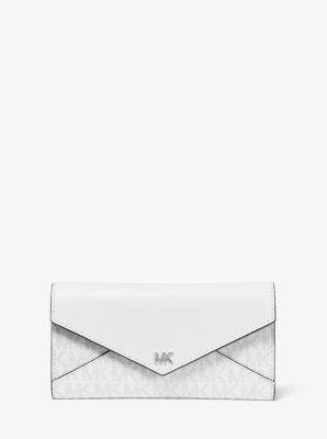 Michael Kors Large Logo And Leather Envelope Wallet