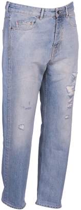 Golden Goose Deluxe Brand 31853 Straight Leg Distressed Jeans