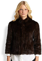 Thumbnail for your product : Adrienne Landau Boxy Mink Fur Jacket