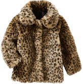 Thumbnail for your product : Osh Kosh OshKosh Faux Fur Leopard Print Midweight Jacket