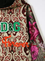 Thumbnail for your product : Dolce & Gabbana Kids floral baroque hooded jacket