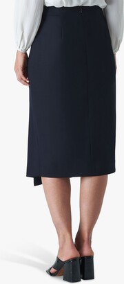 Whistles Anita Tailored Pencil Skirt, Navy - ShopStyle