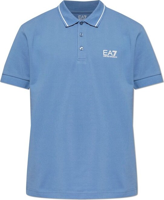 EA7 Emporio Armani Logo Trim Polo Shirt