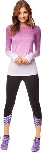 Aeropostale Womens Active Crop Legging Athletic Track Pants, Black, X-Small