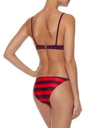 Solid & Striped The Morgan Striped Low-rise Bikini Briefs