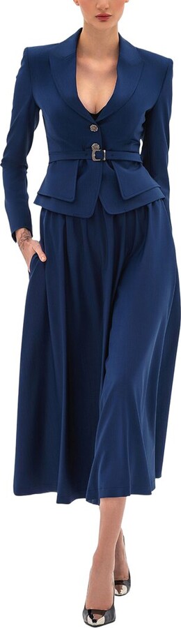 BGL 2Pc Wool-Blend Blazer & Skirt Set