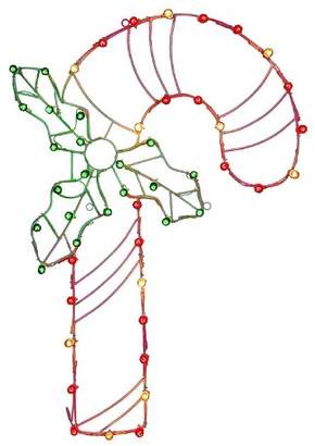 Vickerman Light-Up Candy Cane Wire Motif Multicolored (48x32)