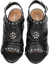 Thumbnail for your product : Julie Dee Studs Black Leather Mules