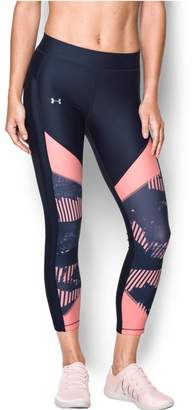Under Armour Women's UA HeatGear Color Blocked Print Ankle Crop Pants