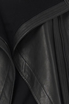 Thumbnail for your product : Vince Side Zip Leather Jacket with Ponte Contrast