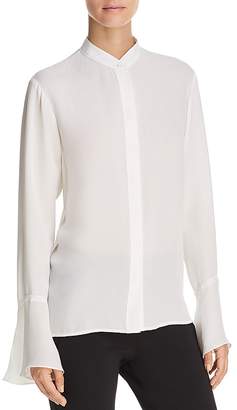 Donna Karan Bell-Sleeve Silk Blouse