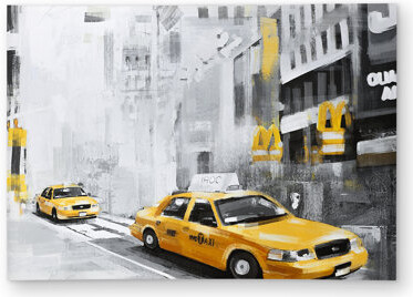 Begin Edition International Inc. New York City with Taxis Rug - Gray Building Outdoor Decor