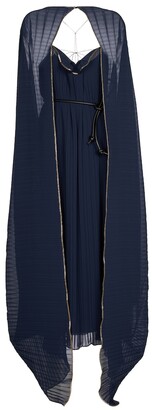 Roland Mouret Peron pleated cape gown