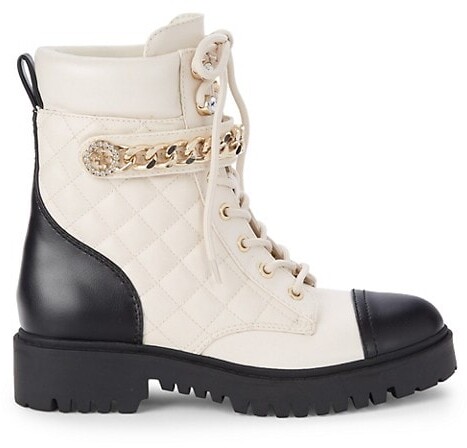 GUESS Odysse Quilted Combat Boots - ShopStyle