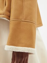 Thumbnail for your product : Loewe Cropped Shearling Coat - Camel
