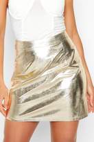 Thumbnail for your product : boohoo Metallic A Line Mini Skirt