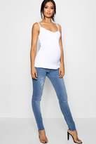 Thumbnail for your product : boohoo Maternity Over The Bump Skinny Jean