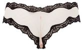 Thumbnail for your product : Charlotte Russe Lace Trim Sheer Mesh Cheeky Panties
