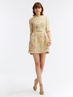 ODLR Multicolor Boucle Tweed Mini Dress