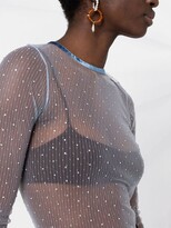 Thumbnail for your product : Forte Forte Crystal-Embellished Long-Sleeve Top