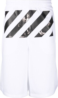 Off-White Caravaggio Diag track shorts