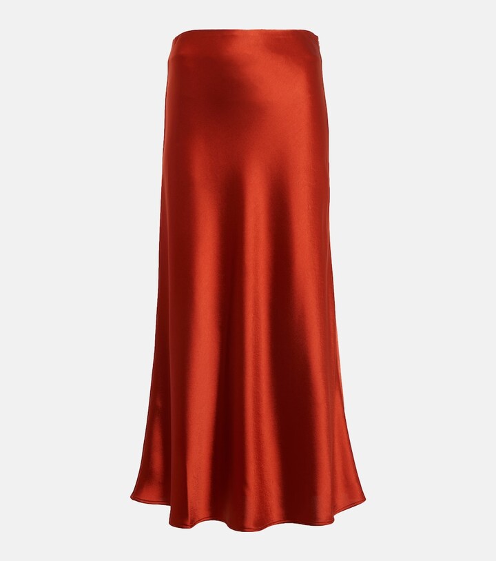 Red Satin Skirt | Shop The Largest Collection | ShopStyle