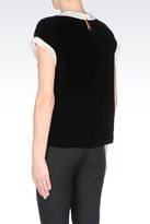 Thumbnail for your product : Armani Collezioni Velvet Top With Claudine Collar