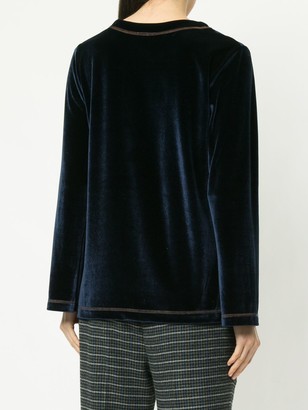 Fendi Pre-Owned Logo Embossed Velour Sweater