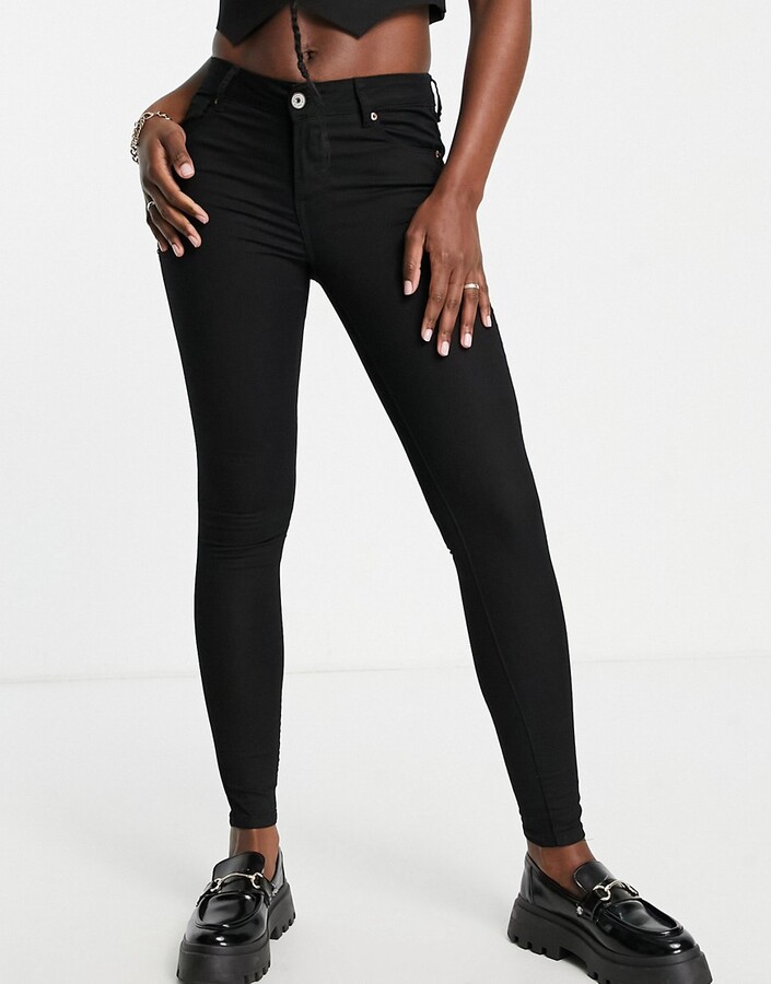 Brave Soul julia skinny jeans in black - ShopStyle