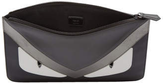Fendi Black and Grey Bag Bugs Pouch