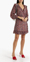 Thumbnail for your product : MICHAEL Michael Kors Ruffled paisley-print crepe wrap mini dress