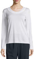 Thumbnail for your product : Lafayette 148 New York Double Scoop-Neck Silk-Blend Sweater