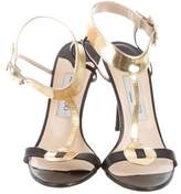 Thumbnail for your product : Jimmy Choo Metallic T-Strap Sandals