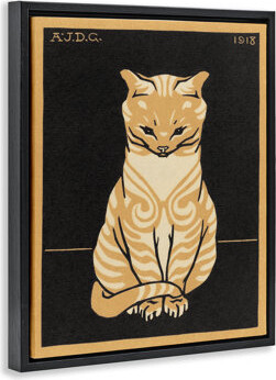 Red Barrel Studio Cats Vintage Poster Floating Frame design by Julie de Graag