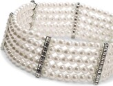 Thumbnail for your product : Kenneth Jay Lane Silver Crystal-Embellished Pearl Choker