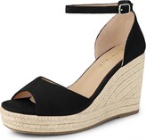 Thumbnail for your product : Allegra K Women's Espadrille Platform Ankle Strap Wedge Heel Sandals Black 7 M US