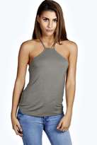 Thumbnail for your product : boohoo Honey Spaghetti Strap High Neck Cami