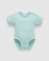 Thumbnail for your product : Purebaby Blue Bodysuits - Rib Short Sleeve Bodysuit - Babies - Size 2 YRS at The Iconic