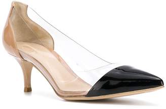 Gianvito Rossi contrast pointed pumps