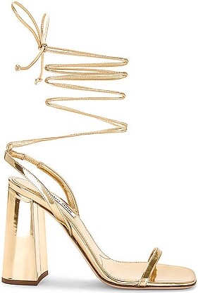 Miu Miu Women's Gold Sandals | ShopStyle