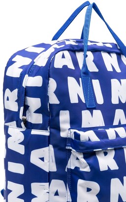 Marni Kids Logo Zipped Backpack