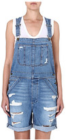 Thumbnail for your product : Current/Elliott Distressed denim dungarees