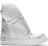 Thumbnail for your product : Cinzia Araia CA by Silver Slouchy Leather High-Top Wedge Sneakers