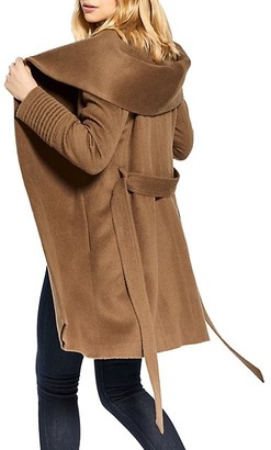 Sentaler Mid-Length Hooded Wrap Coat