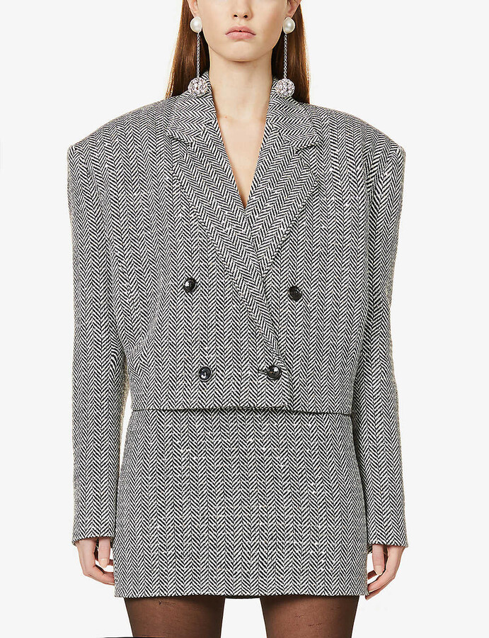 Magda Butrym Herringbone cashmereblend blazer ShopStyle