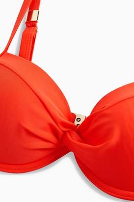 Next Womens Red Shape Enhancing Bikini Top