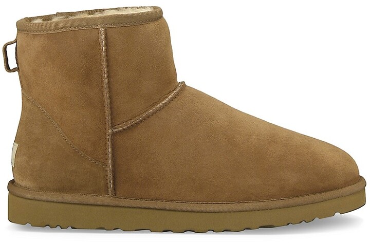 UGG Classic Heritage Suede & Shearling Classic Mini Bomber Boots - ShopStyle