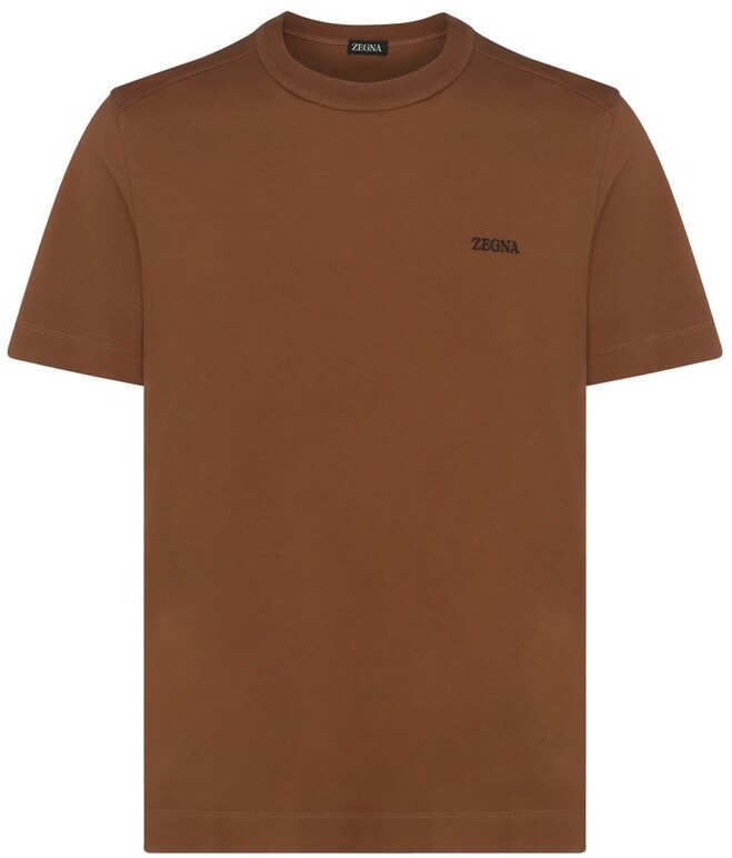Ermenegildo Zegna Short Sleeve Logo Print T-Shirt - ShopStyle